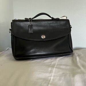 Coach vintage Black Leather briefcase